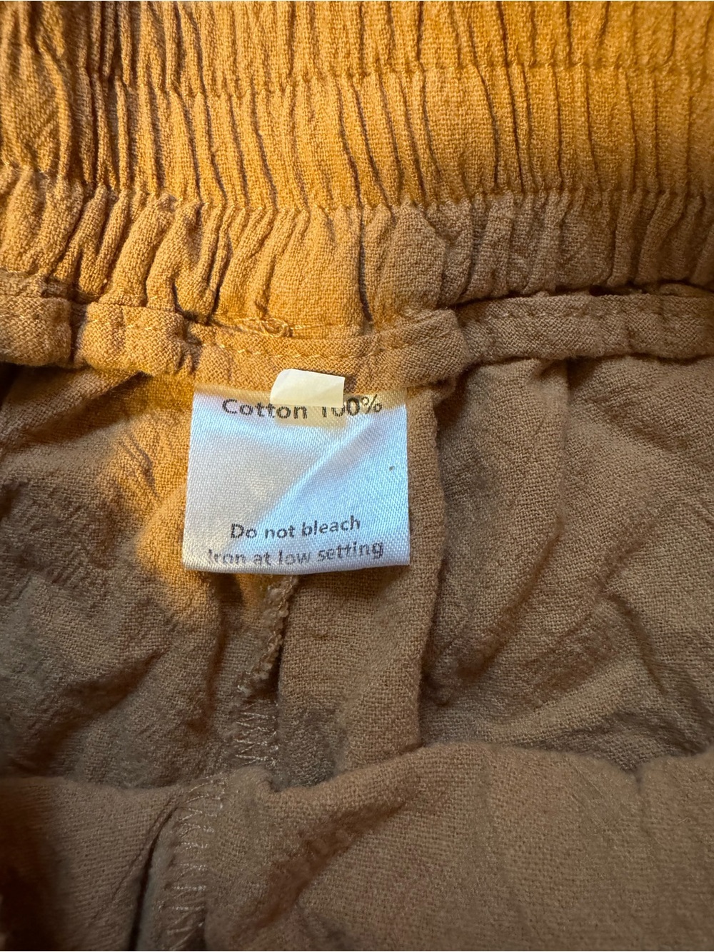 Women's Lightweight Drawstring Shorts - Peach/orange - Picture 2 of 2